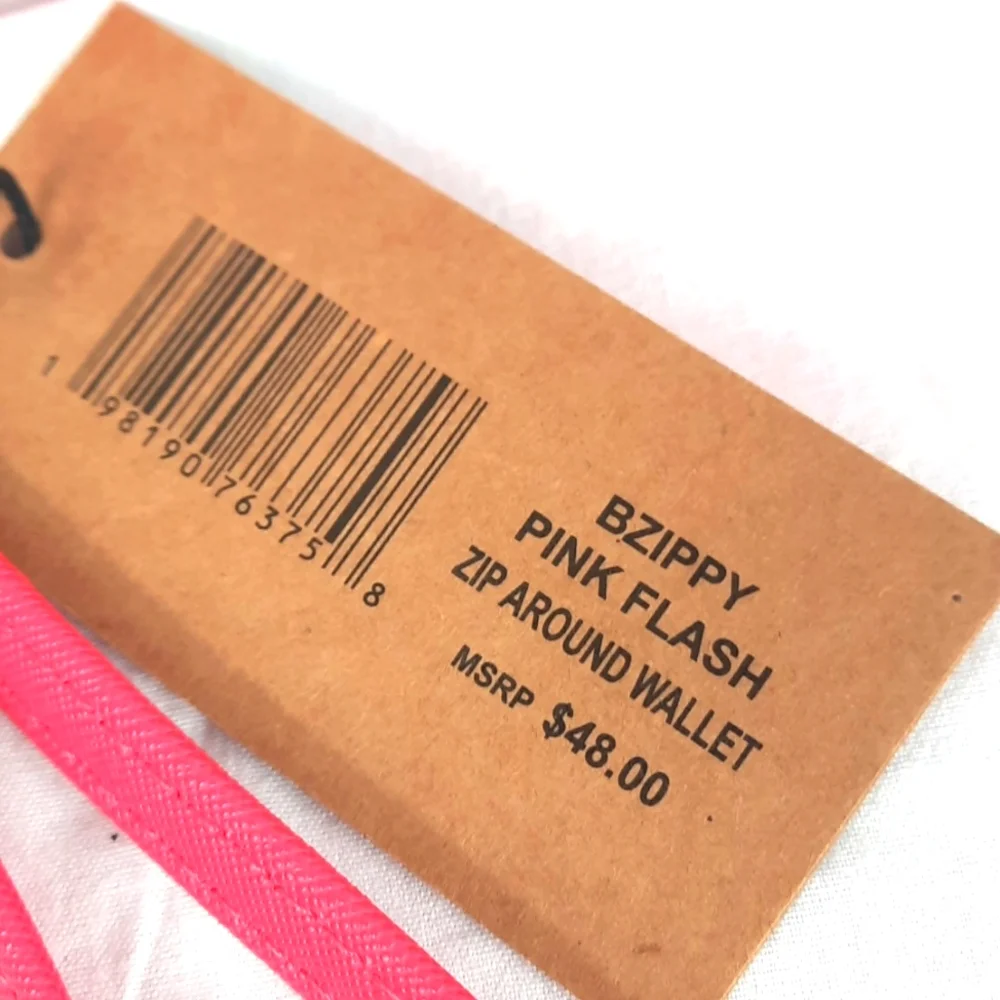 Steve Madden Zip Around Wallet Clutch Pink Flash Gold NEW with Tag - Picture 4 of 13